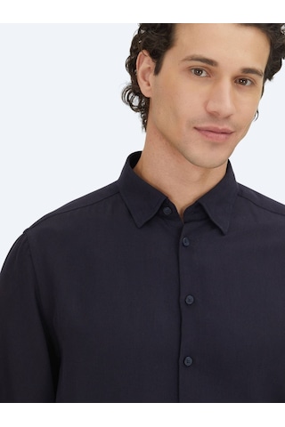 Kip Lacivert Regular Fit Uzun Dokuma Casual Gömlek