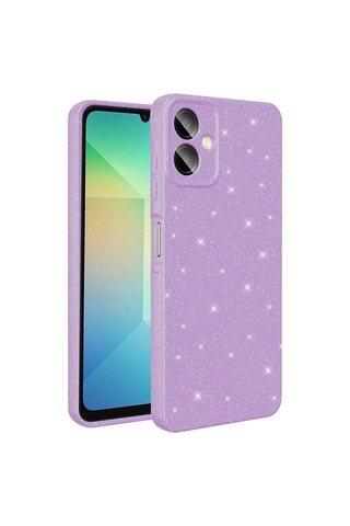 Zore Samsung Galaxy Uyumlu A06 Kılıf Kamera Korumalı Simli Lüks Omsy Koton Kapak - Açık Pembe AÇIK PEMBE