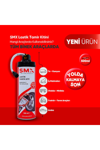 Lastik Tamir Kiti 500ml - Lastik Onarım Spreyi, Oto İlk Ya