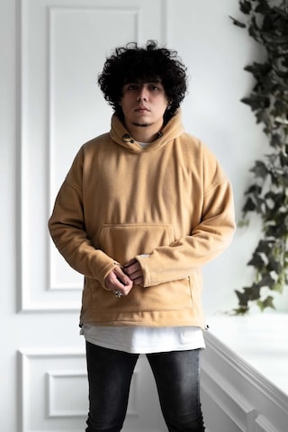 Kapşonlu Oversize Polar Erkek Sweatshirt 001