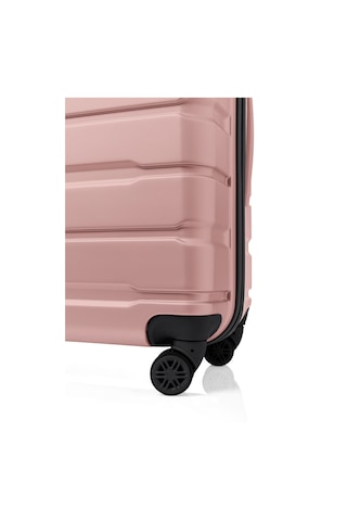 Unisex 4 Tekerli Kilitli Orta Boy Valiz Bavul Gülkurusu