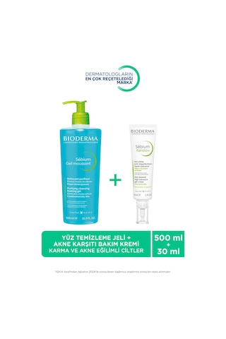 Sebium Kerato Karşıtı Bakım Kremi 30ml & Yüz Vücut Temizleme Jeli 500ml
