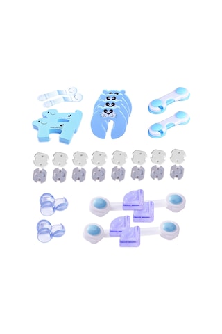 Hangfox 38 Parça Çocuk Güvenlik Seti: Dolap Kilitleri, Prizi Koruyucuları, Köşe Tamponları Ve Kapı Tıkacı - Çocukların Tüm Yönlü Korunması İçin Çok Renkli