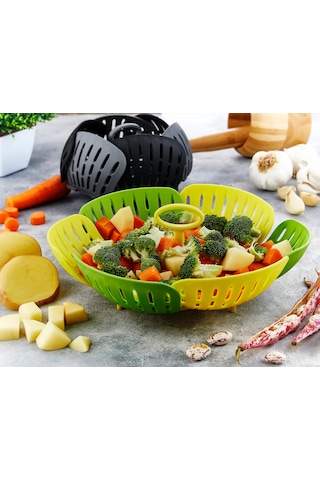 Sarı Pratik Buharda Lezzetli Sebze Meyve Haşlama Pişirme Sepeti