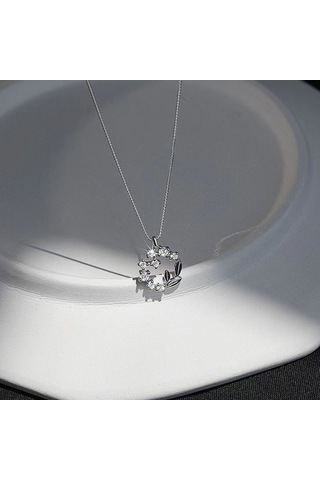 Kristal Çelenk Kolye Kolye El Yapımı Dainty Rhinestone Kolye Sevgililer Günü Kız Arkadaş İçin Doğum Günü Hediyesi Çok Renkli