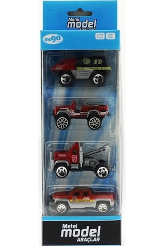 Dörtlü Die-Cast İtfaiye Seti