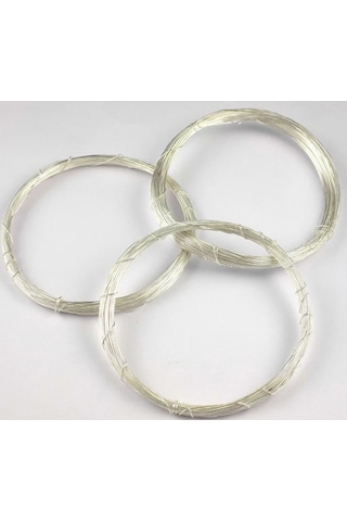 Gümüş 925 Ayar 1,0 mm (1000 Mikron) Yuvarlak Gümüş Tel 1 Metre