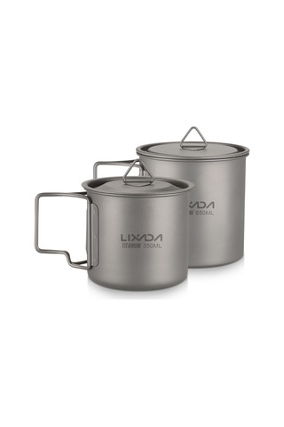 350ml Lixada Ultralight Titanyum Bardak Açık Taşınabilir 300ml/350ml/420ml/550ml/650ml Kamp Piknik Su Bardağı Çok Renkli