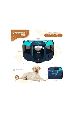 Kingcamp Pets Ancona L Portatif Köpek Çadırı Gri - Kahverengi