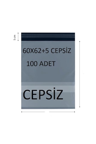 60x62+5 100 Adet Cepsiz Kargo Poşeti Cac Plastik 60x62+5 100 Adet Cepsiz Kargo Poşeti Cac Plastik