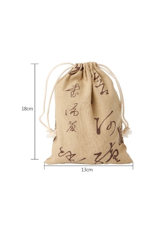 Kangvka 18x13cm Linen Drawstring Pouch - Multi-functional Jewelry Organizer & Knitting Accessory Bag Çok Renkli