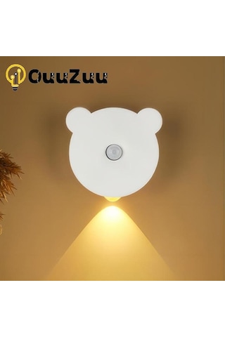 Soğuk Beyaz Led İnsan Algılama Gece Lambası Pır Hareket Sensörü Duvar Lambası Usb Şarj Edilebilir Dolap Koridor Merdiven Mutfak Işık Soğuk Beyaz