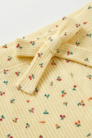 Joy Kids Kız Çocuk Ribana Kumaş Desenli-desensiz Organik Pijama 3 Adet Çok Renkli Sarı