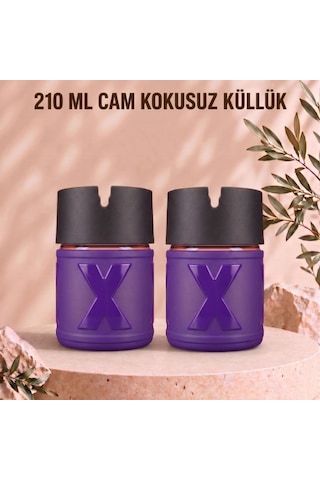 2 Adet X Cam Kokusuz Küllük Koku Hapseden Kapaklı Rüzgar Önleyici Kapaklı Araç Ve Ev Kullanımına Uygun Mor 210 Ml