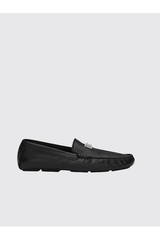 Dolce & Gabbana Deerskin Driver Shoes Dg Siyah