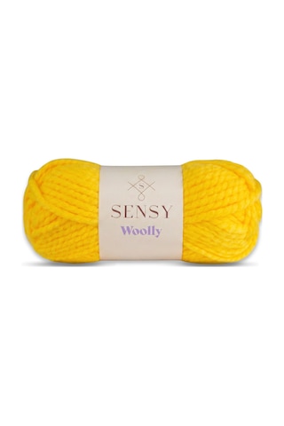 Sensy Premium Wool Ease El Örgü Ipi Atkı Bere Şapka Ip Panço Ipi Hırka Ipliği Sarı