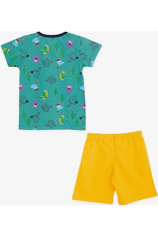 Breeze Erkek Bebek Pijama Takımı Neşeli Hayvanlar Alemi Dostluk Temalı 9 Ay-3 Yaş, Yeşil-yeşil Yeşil