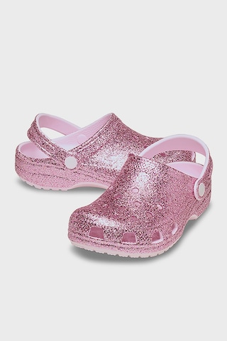 Crocs Classic Chunky Glitter Clog T Simli Terlik Kız Çocuk Terlik 211940-6zw Pembe