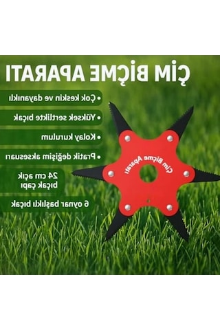 6 Bıçaklı Ergonomik Çim Biçme Aparatı