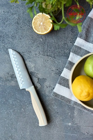 Neoflam Fika Microban Santoku Bıçağı 13 Cm Bej Neofsk013