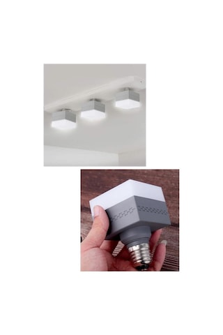 30w Kare Led Ampul Gri 6500k Beyaz Işık Jumbo Torch Lamba 30 Watt-Beyaz