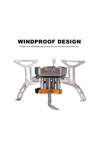 Lemestar Tomshoo Gr-100 Taşınabilir Üç Aynalı Kamp Ocağı - Kompakt, Katlanabilir, Çelik-bakır-alüminyum 30 Adet Minimum Sipariş Gümüş