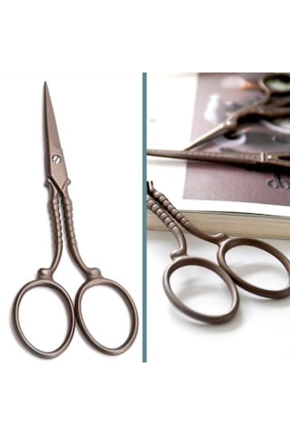 Omeniv Antika Tasarım Bronz Ton Viktoryen Makas