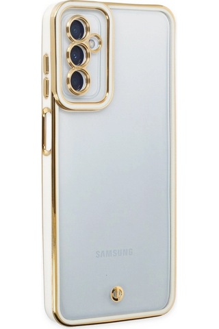 Samsung Galaxy M23 Kılıf Liva Lens Silikon - Beyaz Düz Renkli