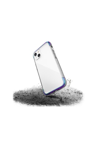 Apple Uyumlu iPhone 13 Kılıf Raptic Air Serisi Airbag Tasarımlı Metal Köşelikli Şeffaf Kapak Renkli