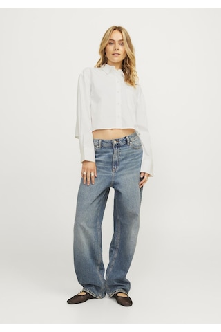 Jack & Jones Kadin Crop Poplin Gömlek - Jamie 12260549 White Beyaz