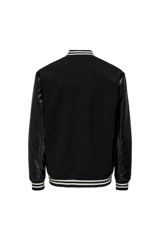 Only & Sons Onsjay Varsıty 23 Jacket Otw Siyah 001