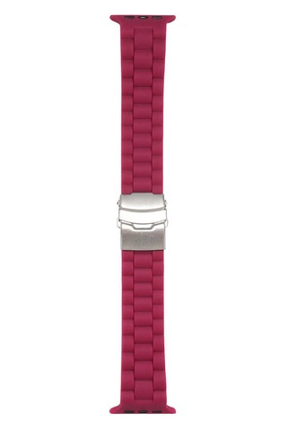 Ekılıf - Apple Uyumlu Watch 7 45mm - Kordon Silikon Kordon Krd-72 - Turuncu