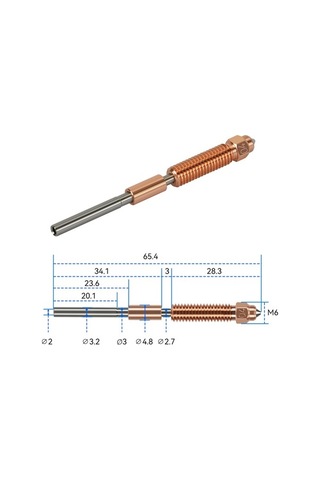 Fortunelane Ender-3 V3/k1c/k1 Max İçin 1.0mm Çelik Kaplı Bakır Nozzle - 3d Yazıcı Aksesuarı