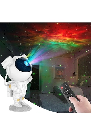 Barotti Dmr-8537 Astronot Galaksi Projeksiyon Gece Lambası - Kumandalı Beyaz
