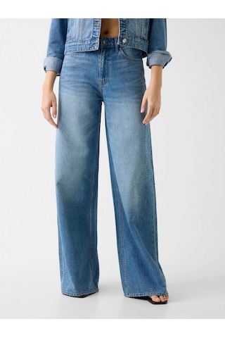 Guess Alba Geniş Paça Kadın Mavi Jeans W6ga26d0970-kepr Mavi