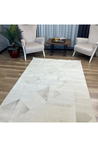 İpek Halı Rivenna Lux 2453 A Modern Salon Halısı Krem