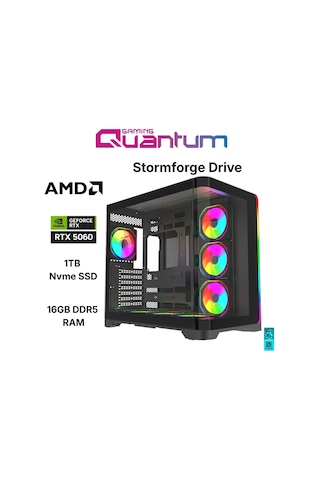 Quantum Gaming Stormforge DRIVE R5-7500F 16 GB 1 TB NVMe SSD 8 GB RTX5060 Free Dos Masaüstü Oyuncu Bilgisayarı