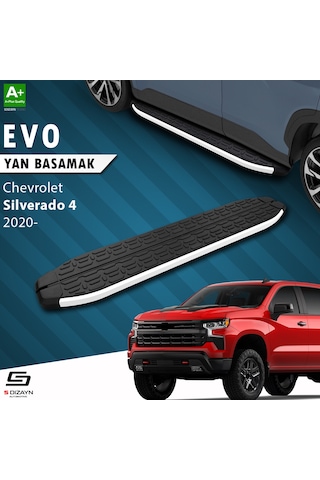 S-dizayn Chevrolet Silverado 4 Evo Aluminyum Yan Basamak 213 Cm 2020 Üzeri