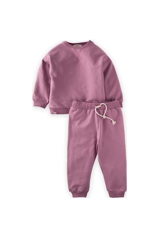 Cigit Basic Karyoka Detaylı Sweatshirt Takım 3-8 Yaş Leylak Leylak
