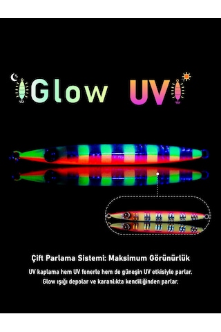 Jig, Zoka, Suni Yem, Glow Uv Metal Jig, 60gr 10cm Razor 60
