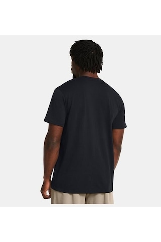 Under Armour Heavyweight Left Chest Patch Erkek Siyah Yuvarlak Yaka Tişört 1382902-001
