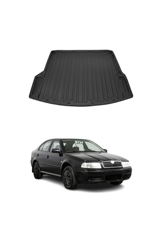 Skoda Octavia I Hb / Sedan A4 1996-2004 Arası Uyumlu Araca Özel Kauçuk Tpe Bagaj Havuzu Siyah