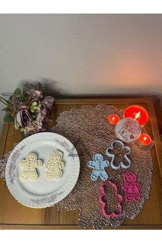 Gingerbread Kurabiye Adam & Kurabiye Kadın Kurabiye Kalıp Seti 2'li