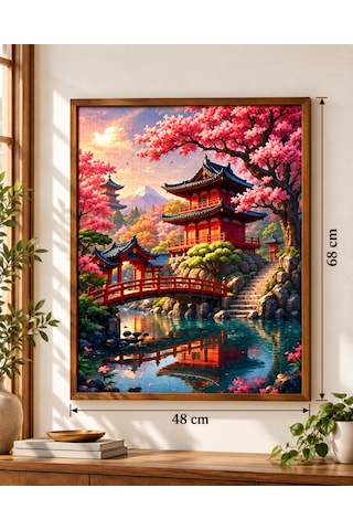 1000 Parça Japon Evi Puzzle 48 X 68 Cm Yüksek Baskı Kaliteli Eğlenceli Ve Eğitici Puzzle