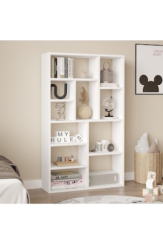 Korrion Kitaplık 124cm Beyaz Kor1-w Beyaz