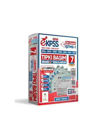 2026 Ekpss Ön Lisans İşitme-1 ÖSYM Çıkmış Soru Tıpkı Basım Soru Kitapçıkları 7li Tg Deneme Paketi