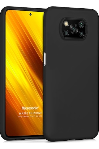 Microsonic Matte Silicone Xiaomi Poco X3 Nfc Kilif Siyah 469687279