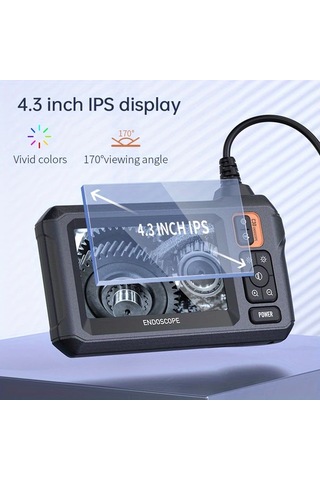 Xuweiwei 1080p Hd Endoskop Kamera 4 3 Ips Ekran 8 Led Işık 1mm Single Lens Usb C Şarj 2000mah Pil