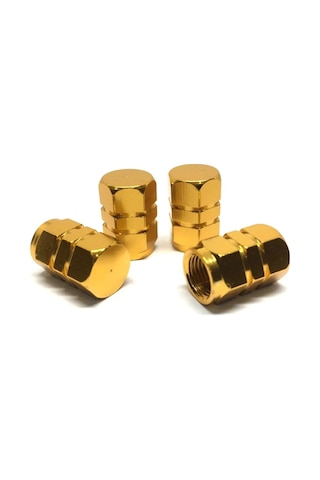 Alüminyum Altıgen Sibop Kapağı 4'lü Set Gold Altın Sibob Kapağı