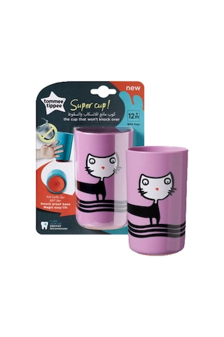 Tommee Tippee Devrilmez Süper Bardak 300 ML Lila- Kedili Lila